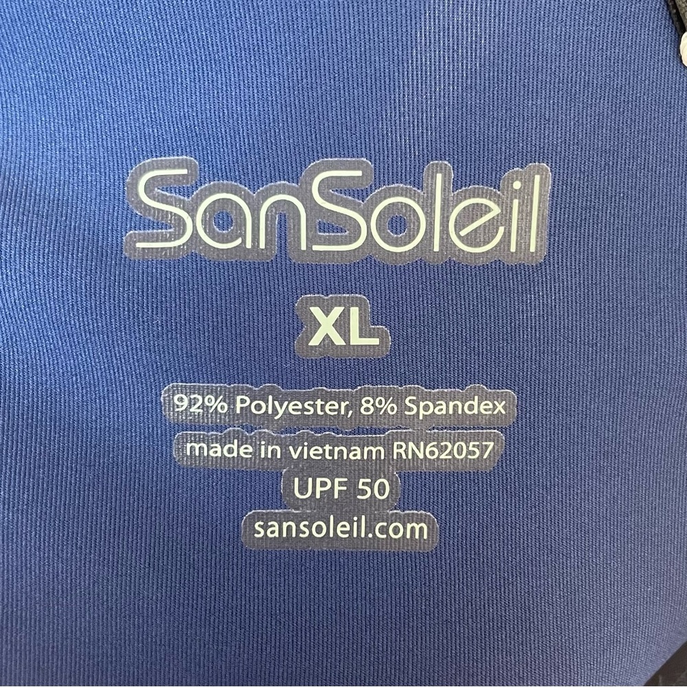 Blue Long Sleeve Zip Polo Shirt - Picture 6 of 7